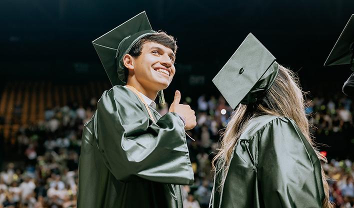 Student at Commencement