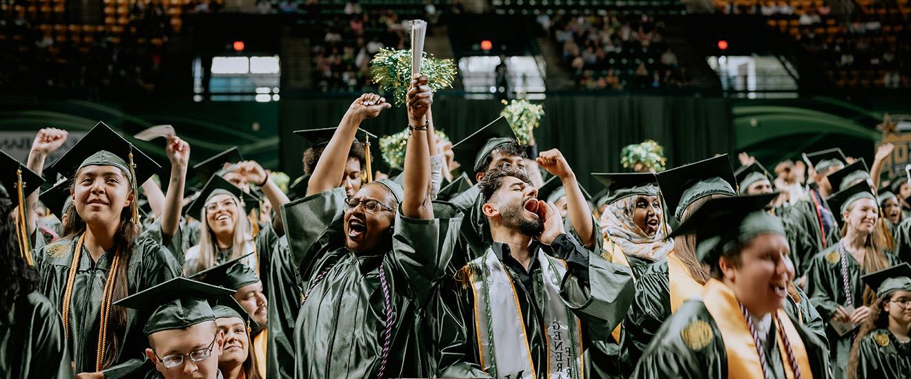 image of students at commencement